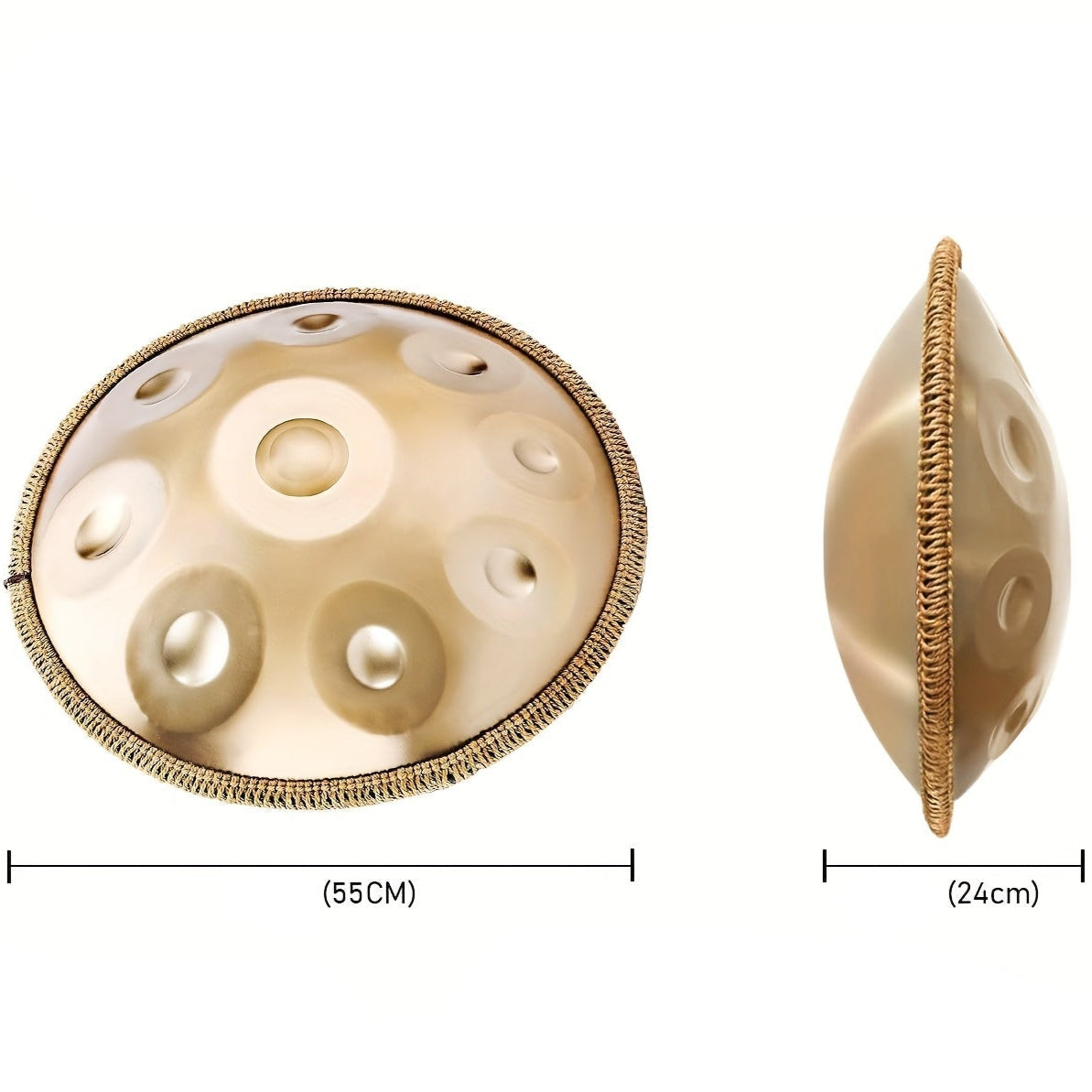 Handpan 9 notes en ré majeur 440 Hz