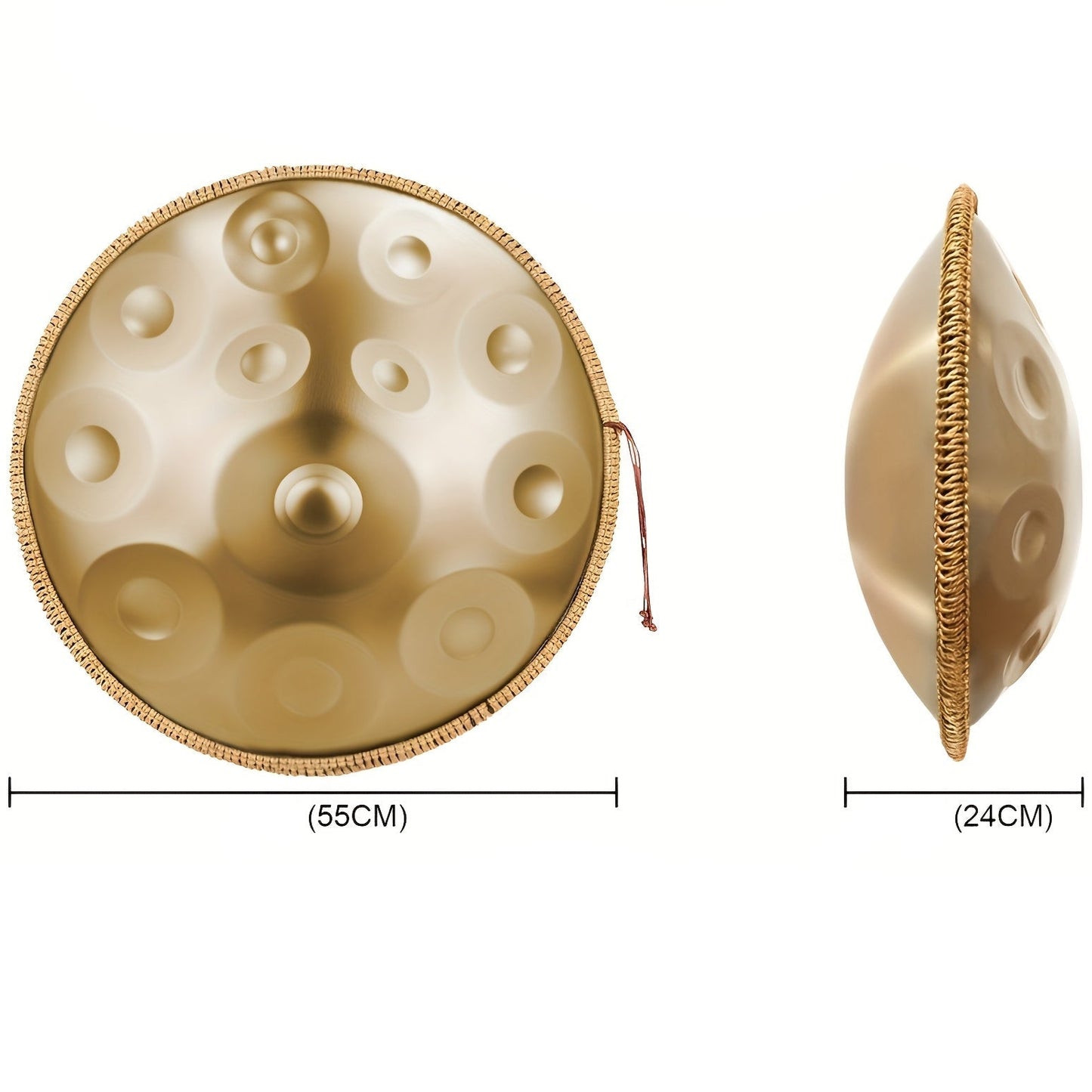 Handpan 12 notes Kurd en ré mineur 440 Hz