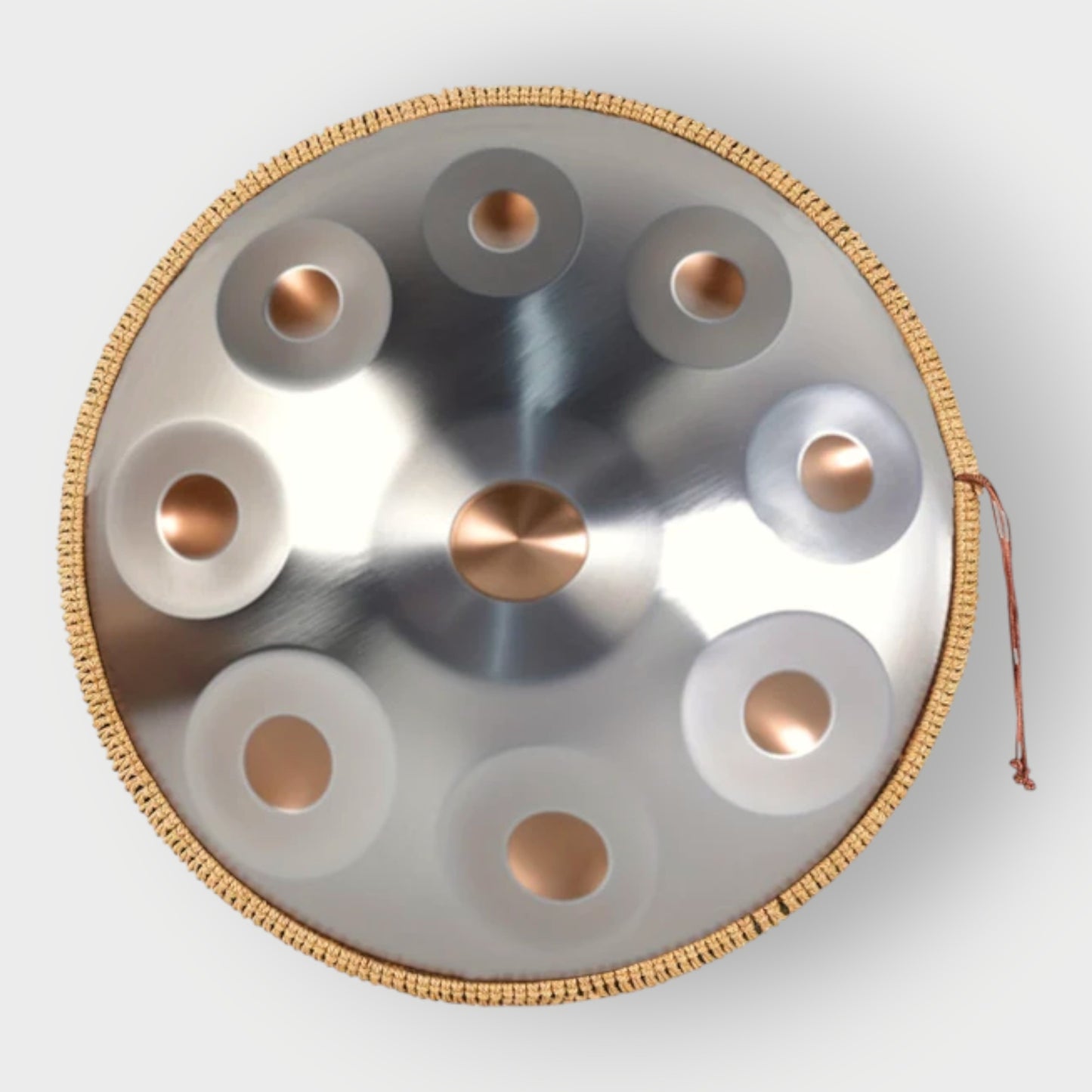 Handpan argenté 9 notes Kurd en ré mineur 440 Hz