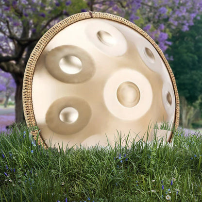 Handpan doré 9 notes en ré majeur 440 Hz