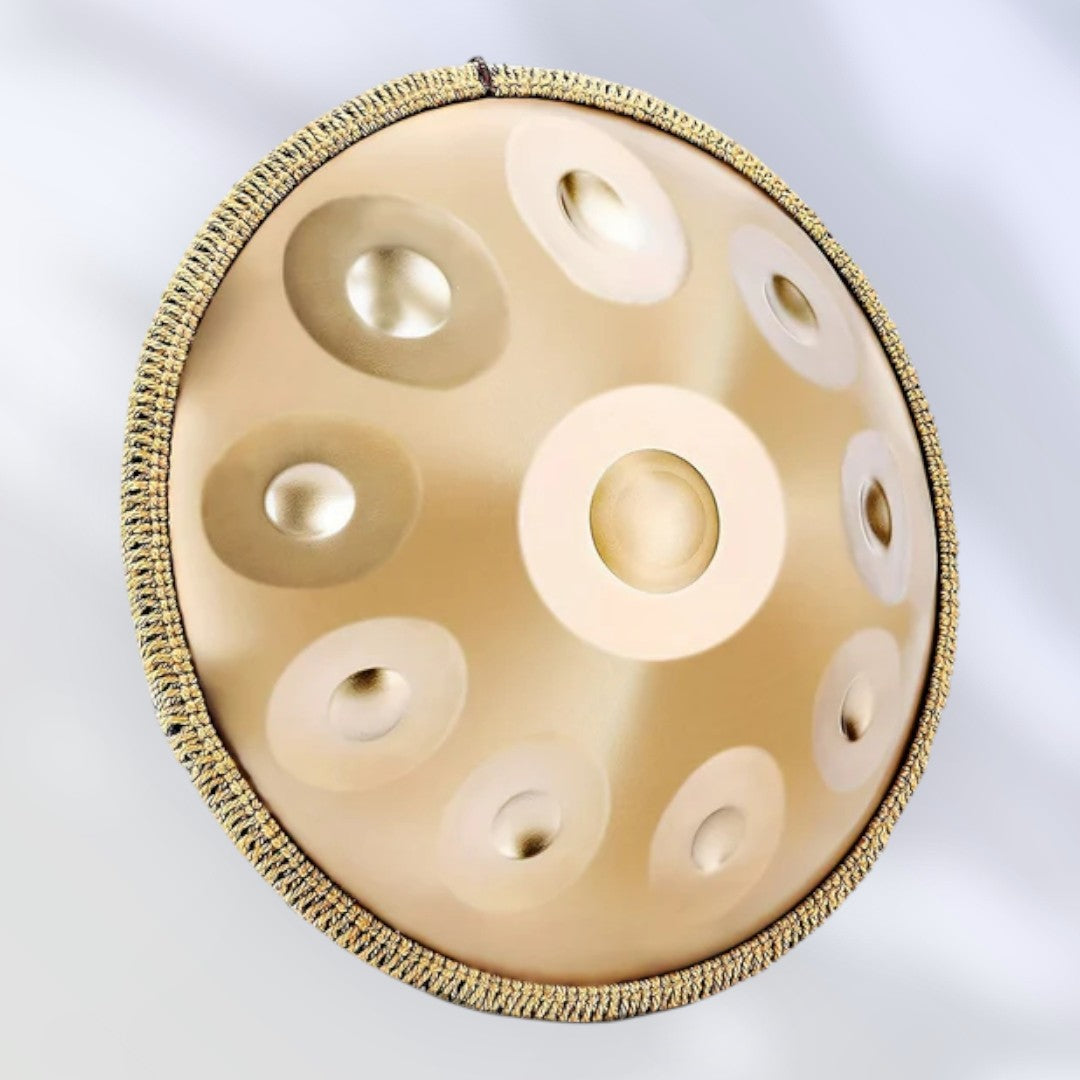 Handpan doré 10 notes Kurd en ré mineur 440 Hz