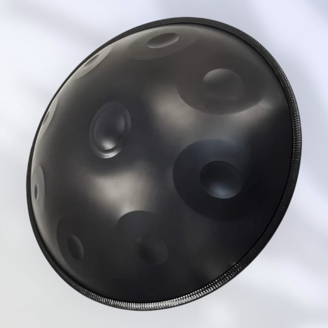 Handpan noir 9 notes en ré mineur 440 Hz