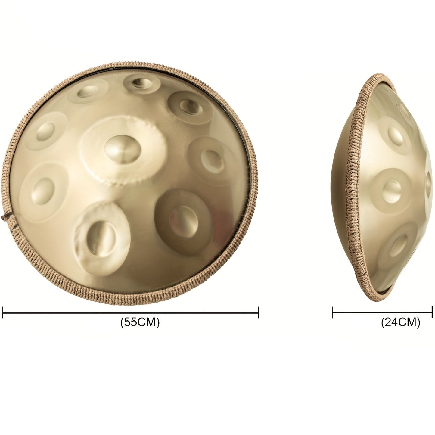 Handpan 9 notes Kurd en ré mineur 440 Hz