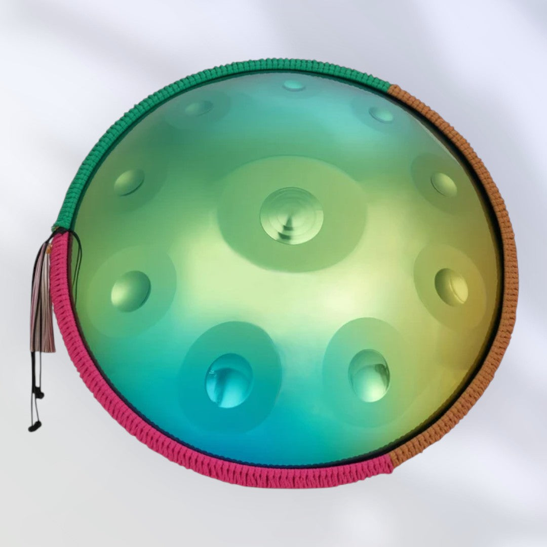 Handpan Dreamy Green 10 notes Kurd en ré mineur 440 Hz