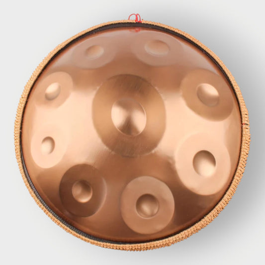 Handpan cuivré 9 notes en ré mineur 440 Hz