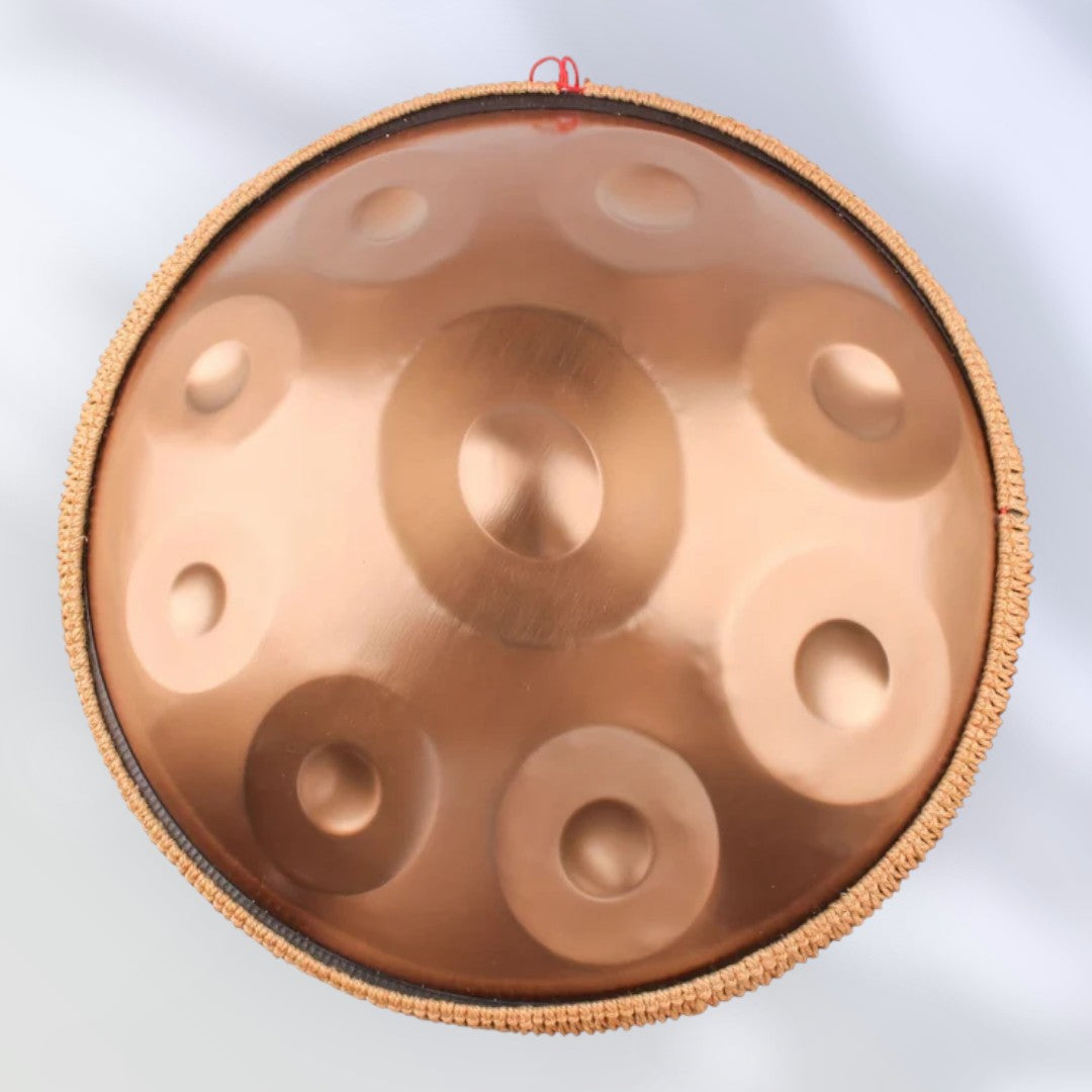 Handpan cuivré 9 notes en ré mineur 440 Hz