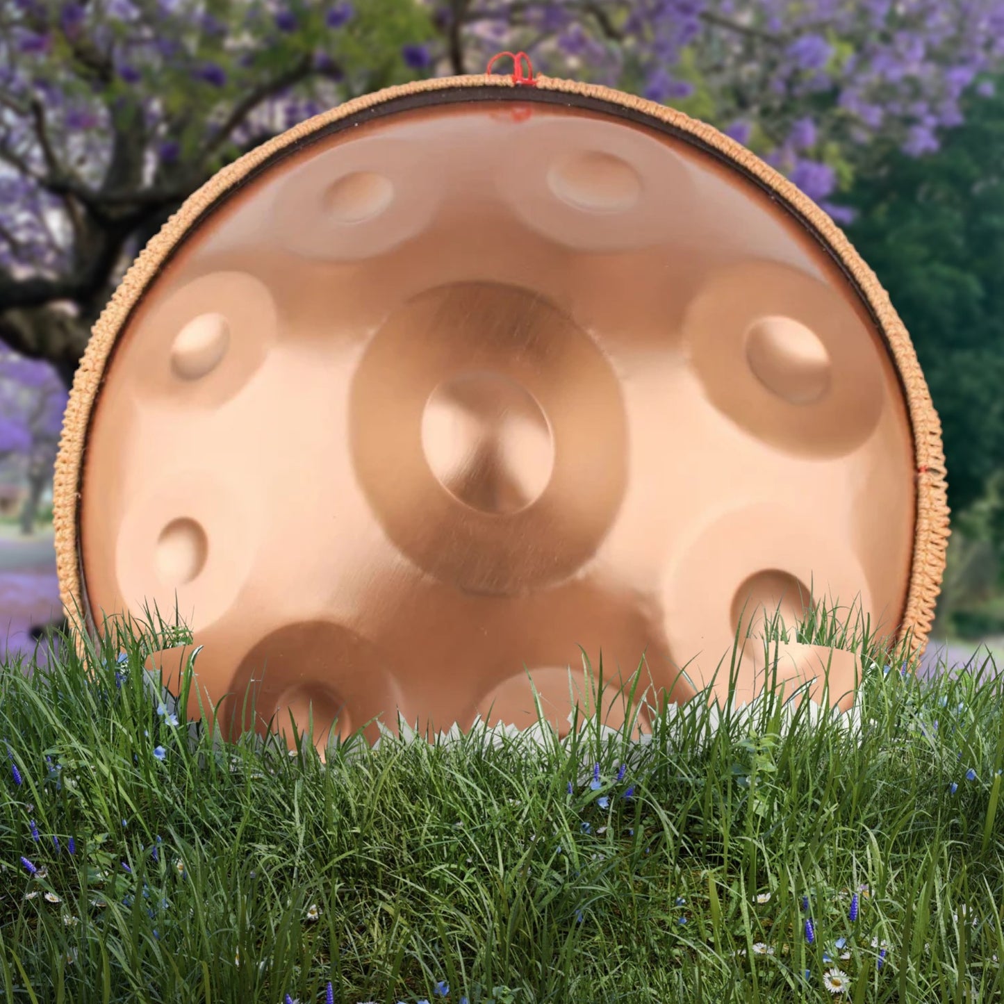 Handpan cuivré 9 notes en ré mineur 440 Hz