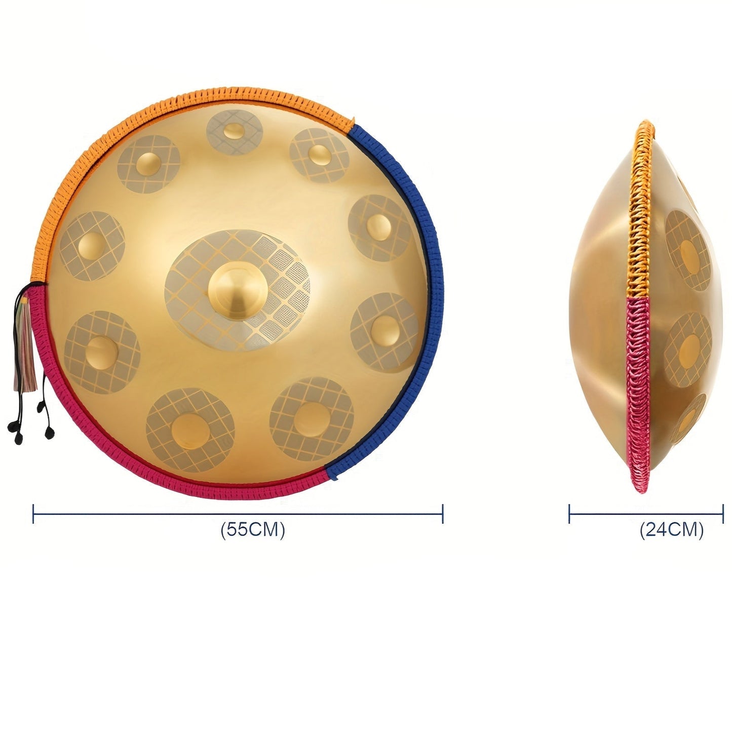 Handpan Kundra 10 notes kurd en ré mineur 440 Hz
