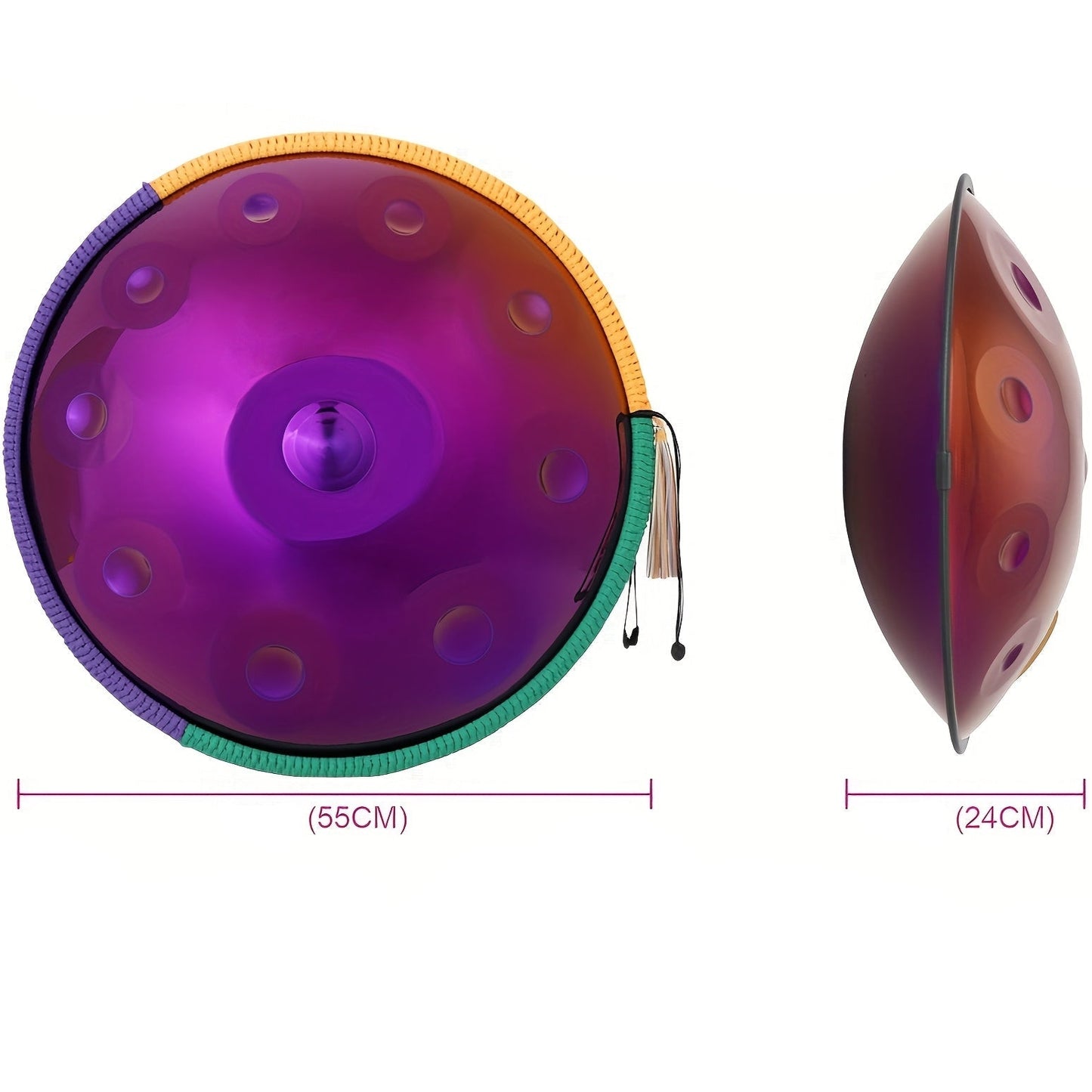 Handpan Dreamy Violet 10 notes en ré mineur 440 Hz