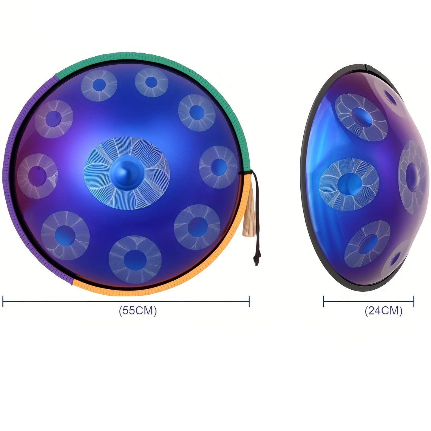 Handpan Dreamy Blue 10 notes en ré mineur 440Hz